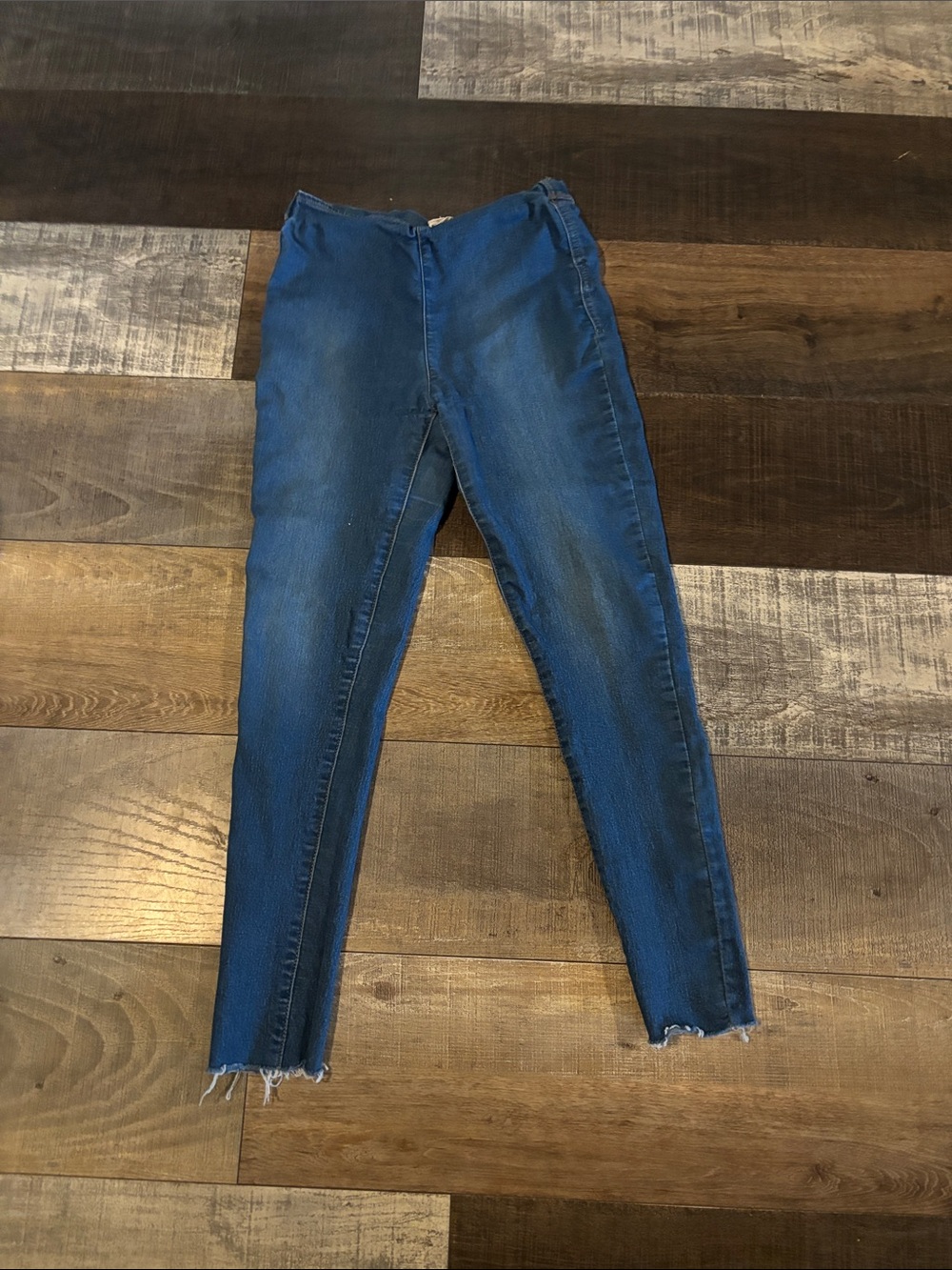 FP Movement by Free People Dark Blue Skinny Jeans with Raw Hem
